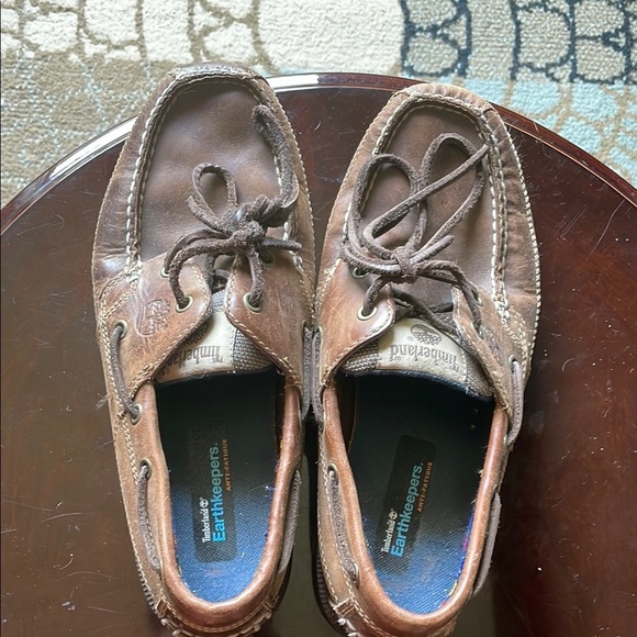 Timberland Earthkeepers Anti-Fatigue Men’s Brown Leather Stitching Loafers Sz 9 - Picture 2 of 7